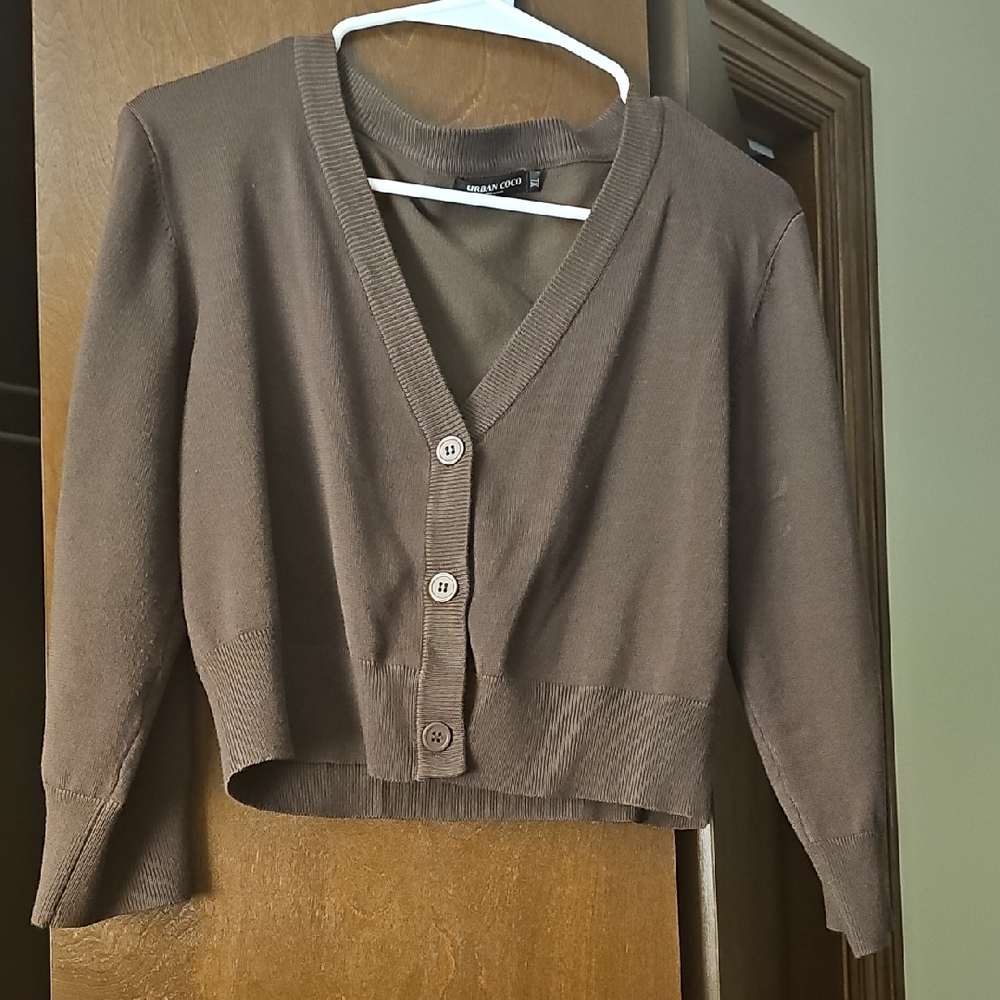 Brown Button-Up Cardigan